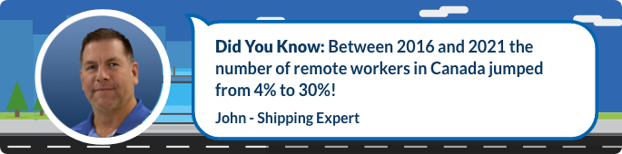 Between 2016 and 2021 the number of remote workers in Canada jumped from 4% to 30%!