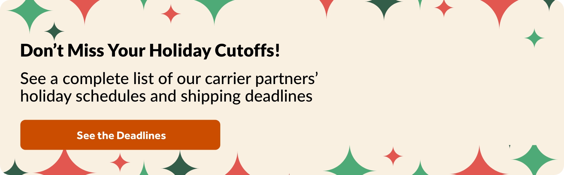 FC Shipping Carrier Deadlines
