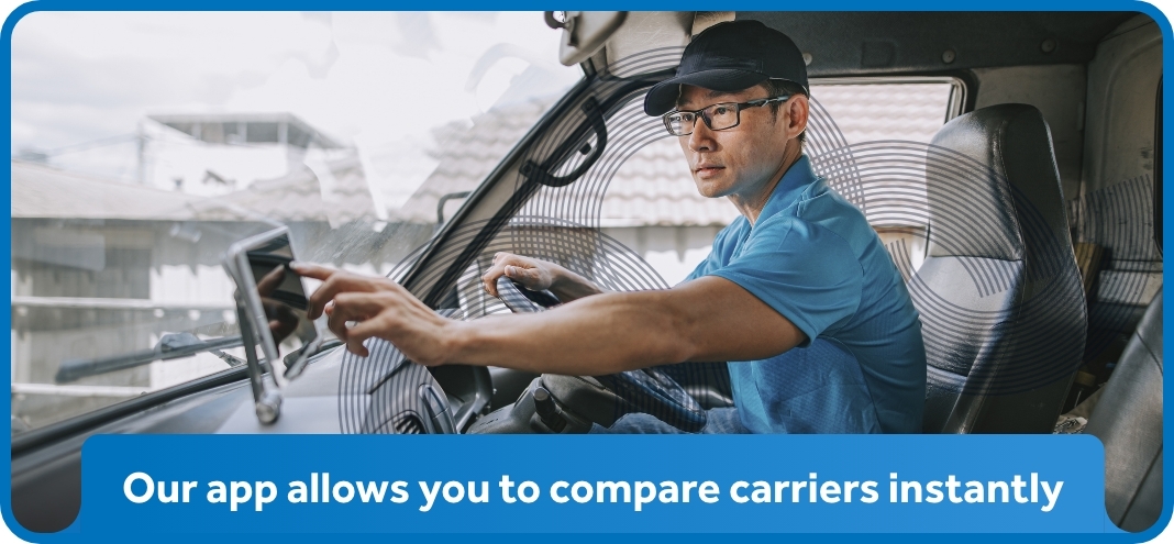 Our app allows you to compare carriers instantly