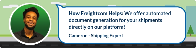 We offer automated document generation for your shipments directly on our platform!