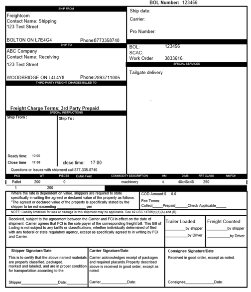 What is a Bill of Lading?