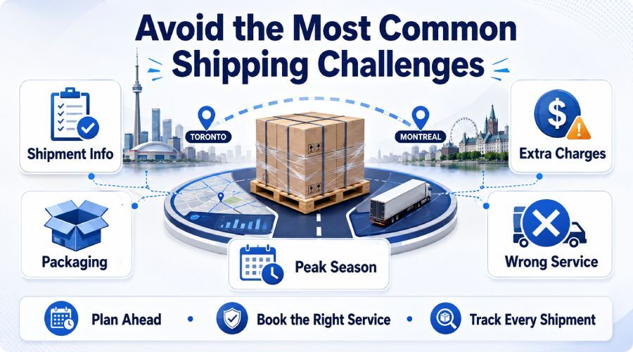 Common Shipping Challenges When Shipping from Toronto to Montreal