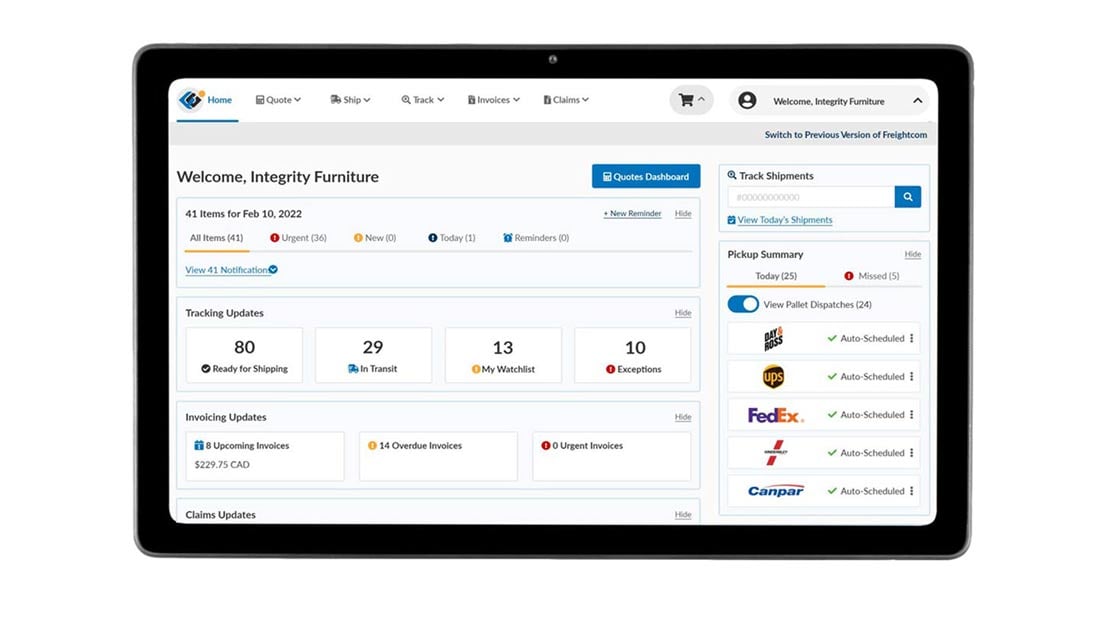 freightcom-shipping-management-dashboard