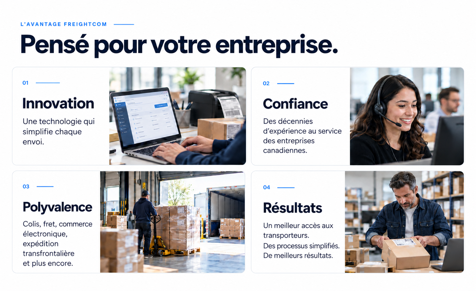 Freightcom advantage in Canadian French