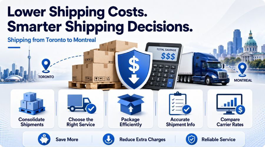 How to Reduce Shipping Costs When Shipping from Toronto to Montreal