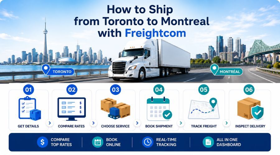 How to Ship from Toronto to Montreal with Freightcom