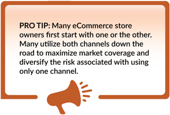 Many eCommerce owners start with one channel and expand