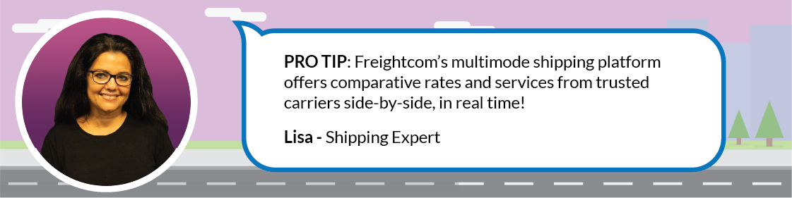 Freightcom’s multimode shipping platform offers comparative rates and services