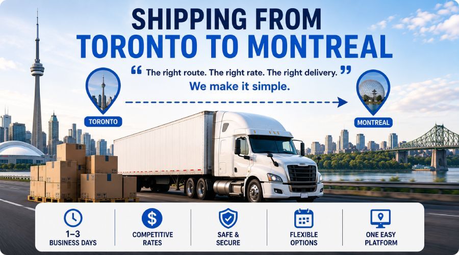 Shipping from Toronto to Montreal