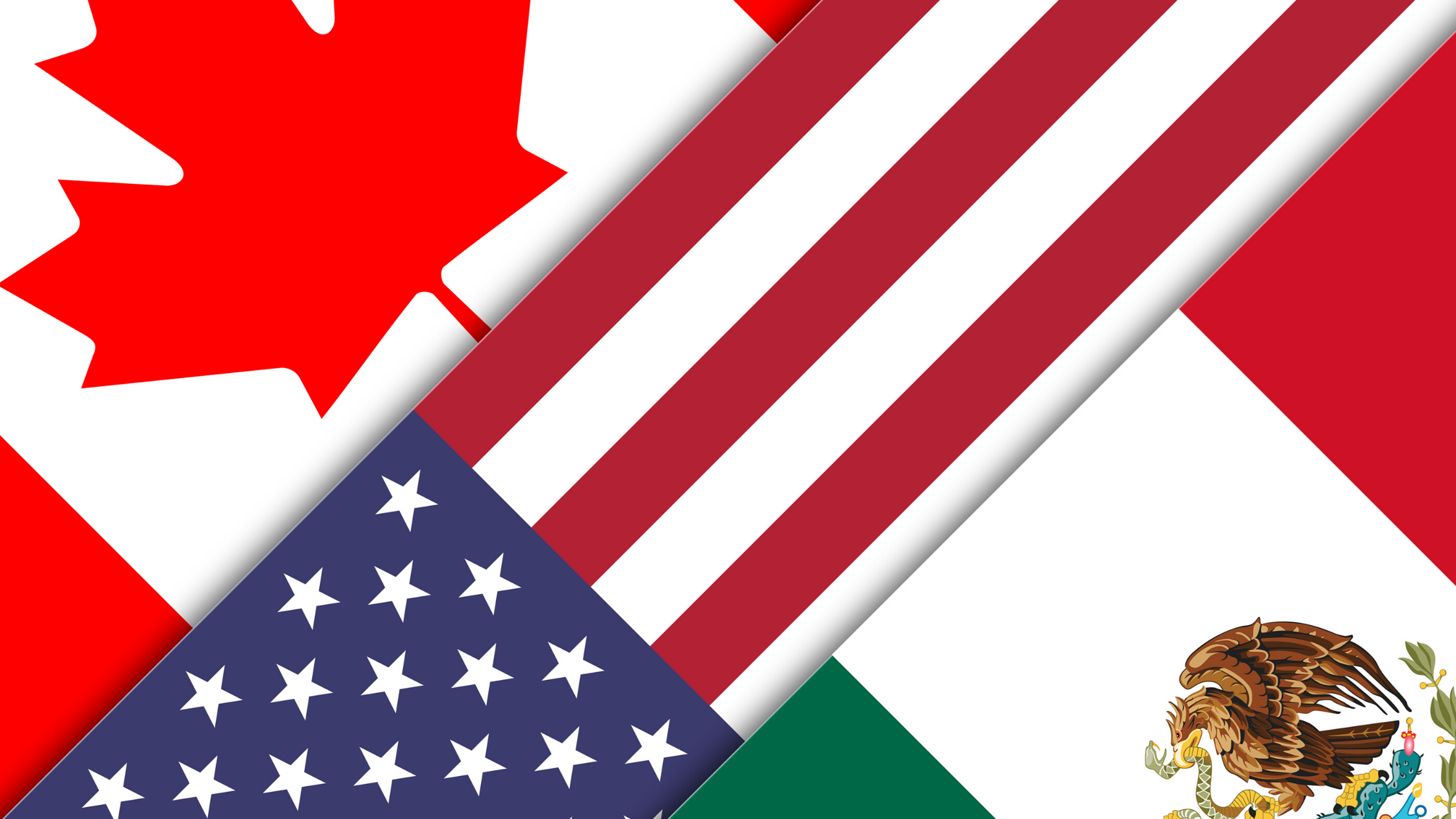 flags of CUSMA countries, USA, CANADA, and MEXICO